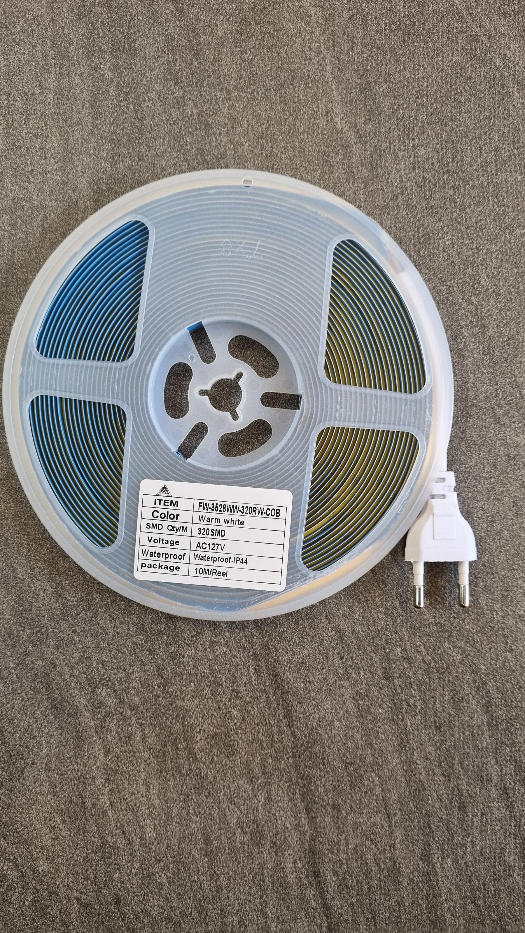 Fita Led Cob Branco Quente - Ligação direta em 127V
