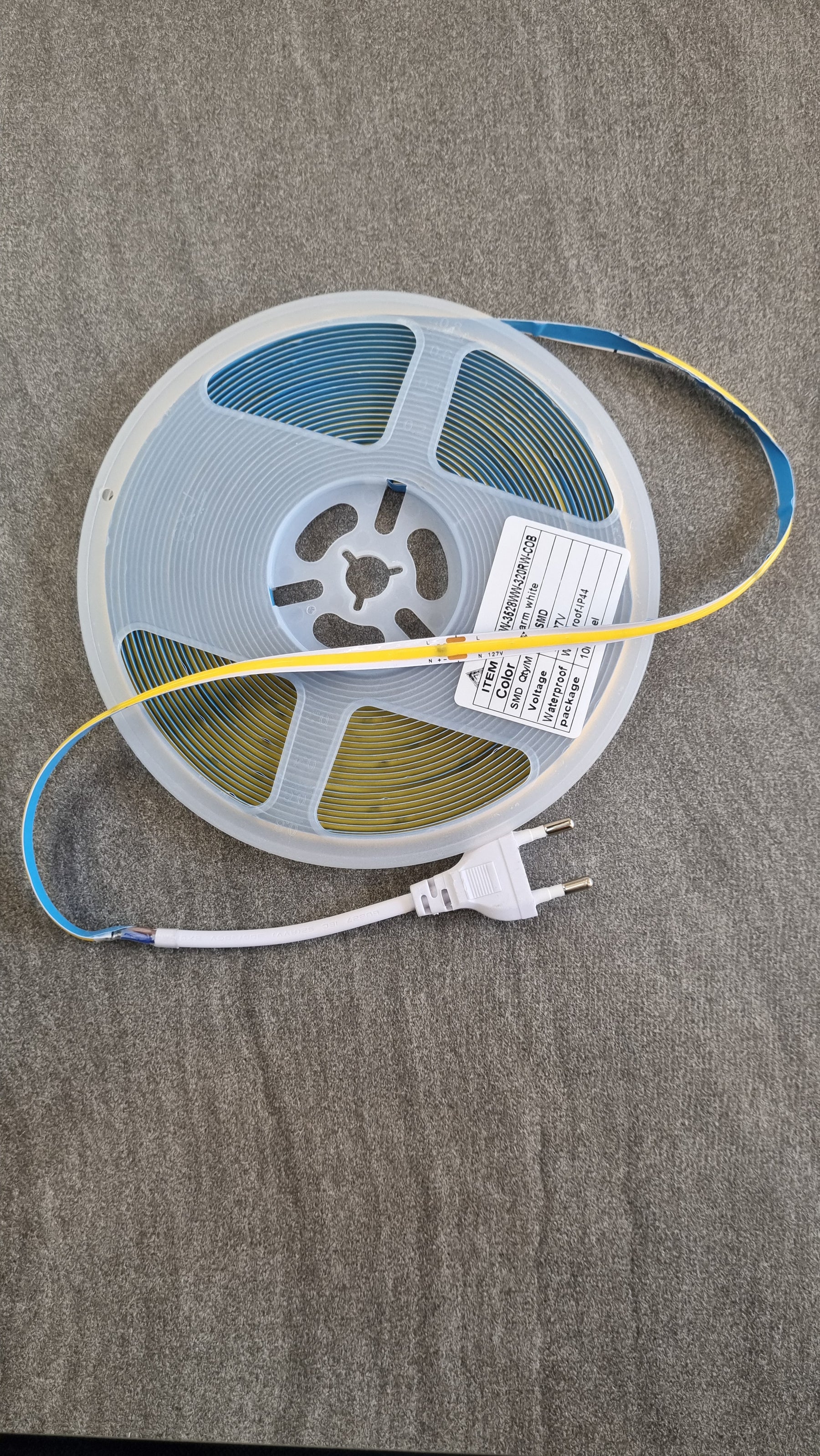 Fita Led Cob Branco Quente - Ligação direta em 127V