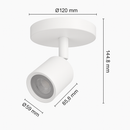 Spot Direcionável com Canopla 6500K – Opus Branco