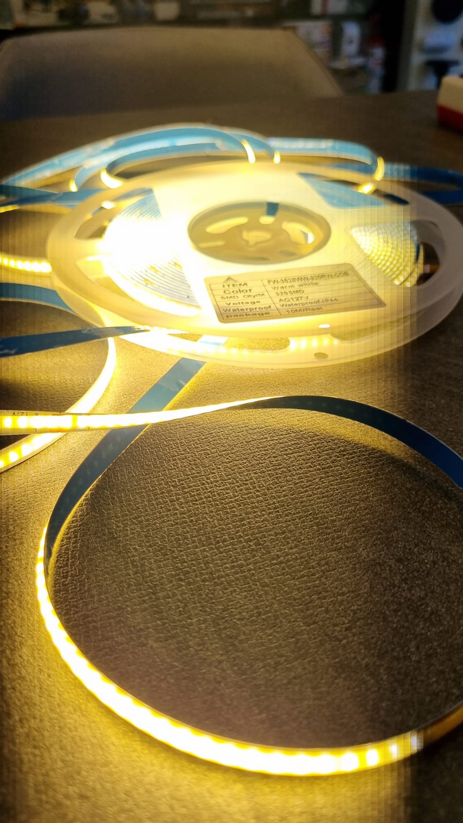 Fita Led Cob Branco Quente - Ligação direta em 127V