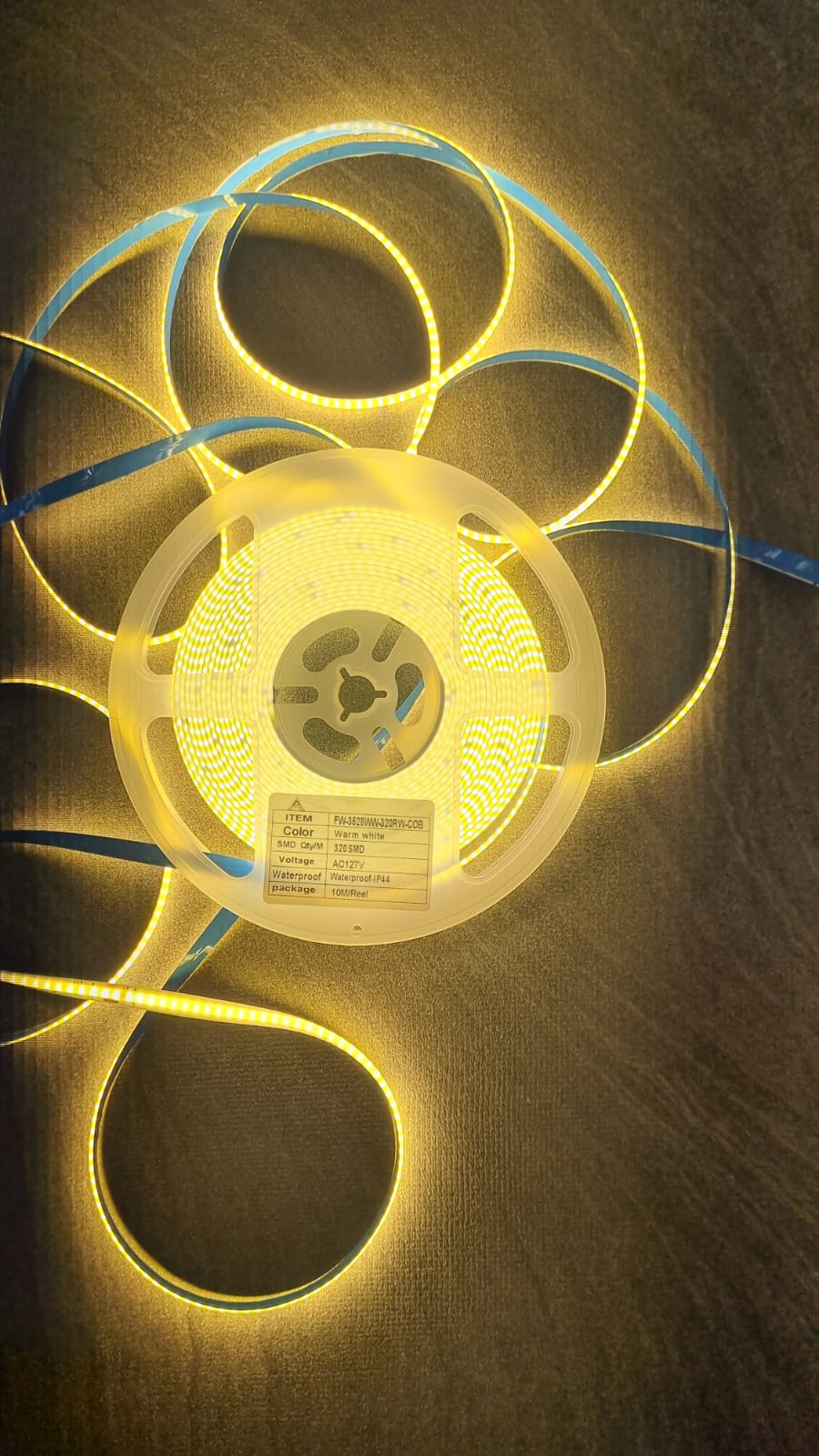 Fita Led Cob Branco Quente - Ligação direta em 127V