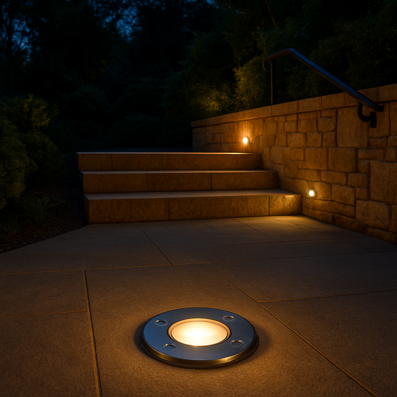 Balizador de Solo Embutir Redondo 3W 3000K