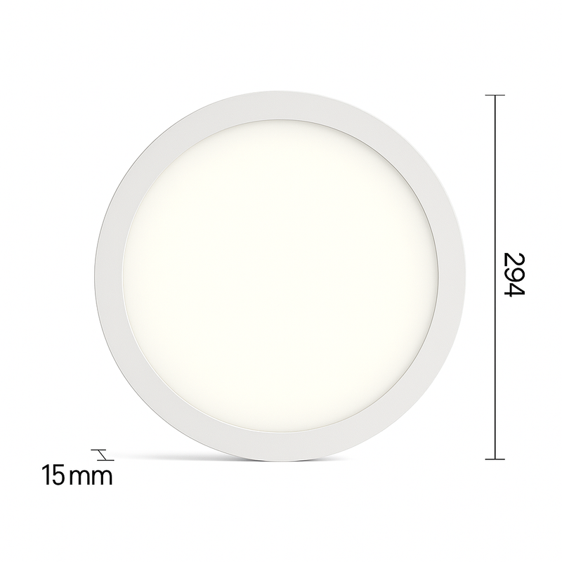 Painel Redondo de Embutir 24W – 6500K