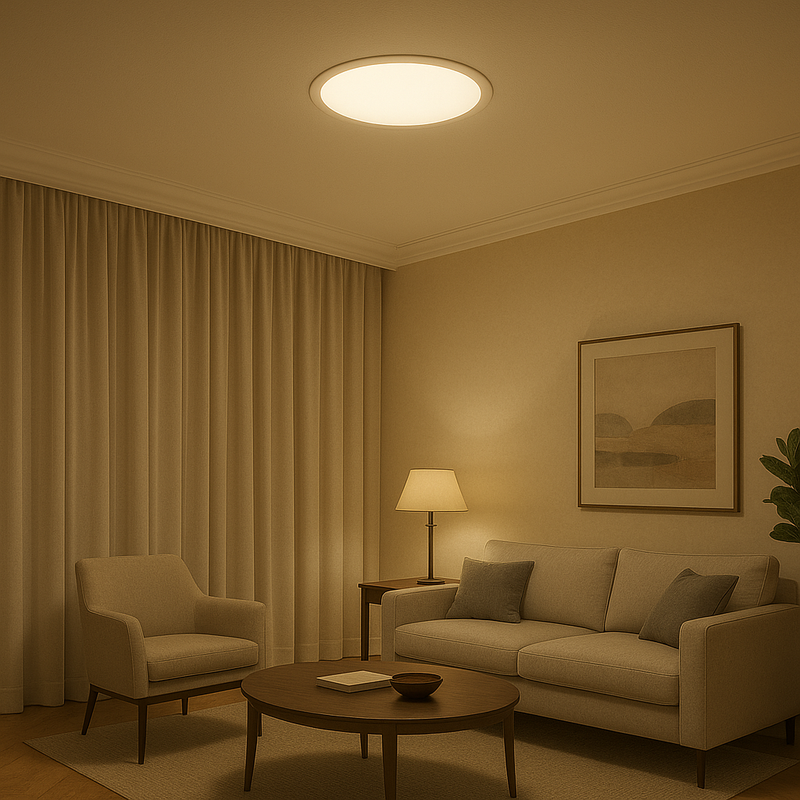 Painel Redondo de Embutir 24W – 3000K