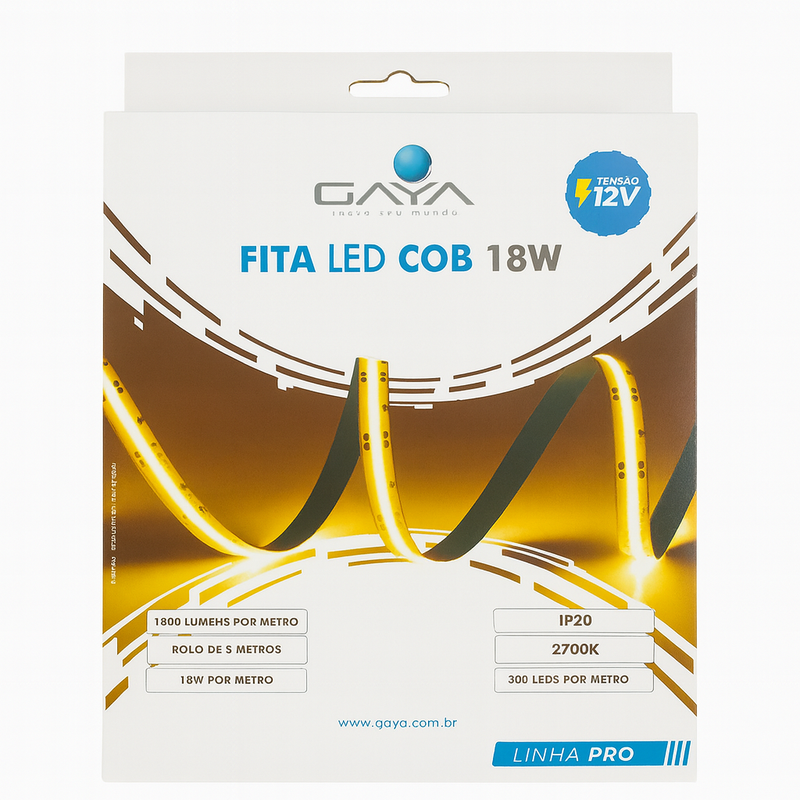 Fita LED COB 18W 2700K