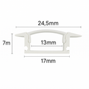 Perfil para Fita LED Branco em Alumínio 24x07