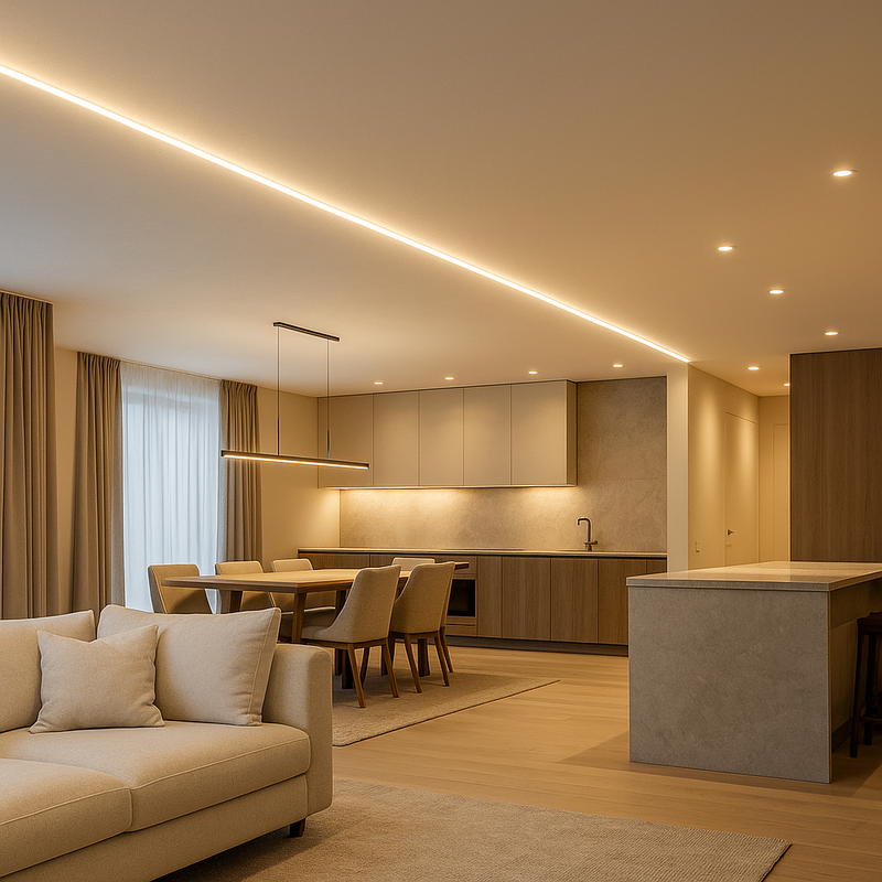 Perfil para Fita LED Branco em Alumínio 24x07