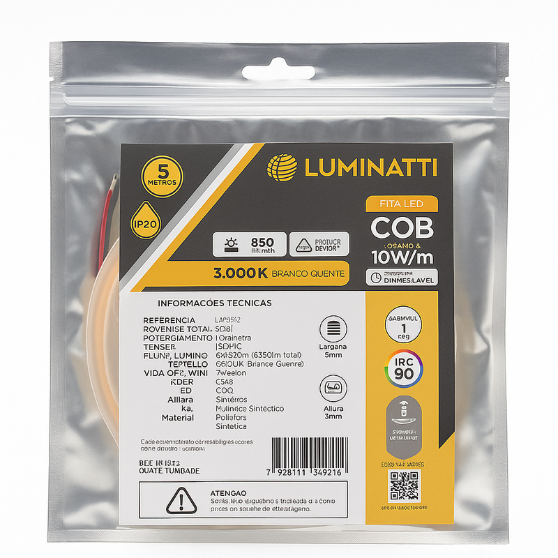 Fita LED COB Luminatti 10W 3000K