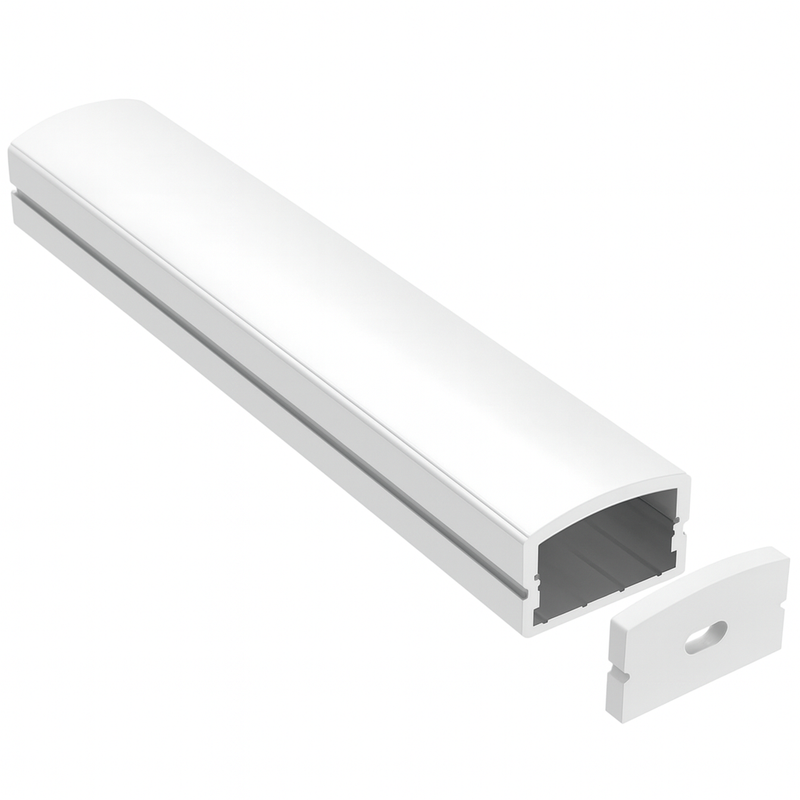 Perfil de Alumínio para Fita LED 17x07 Branco 2m
