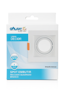 Spot Embutir Recuado Quadrado Branco MR16