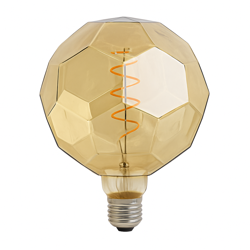 Lâmpada Filamento LED Globo Futebol Âmbar