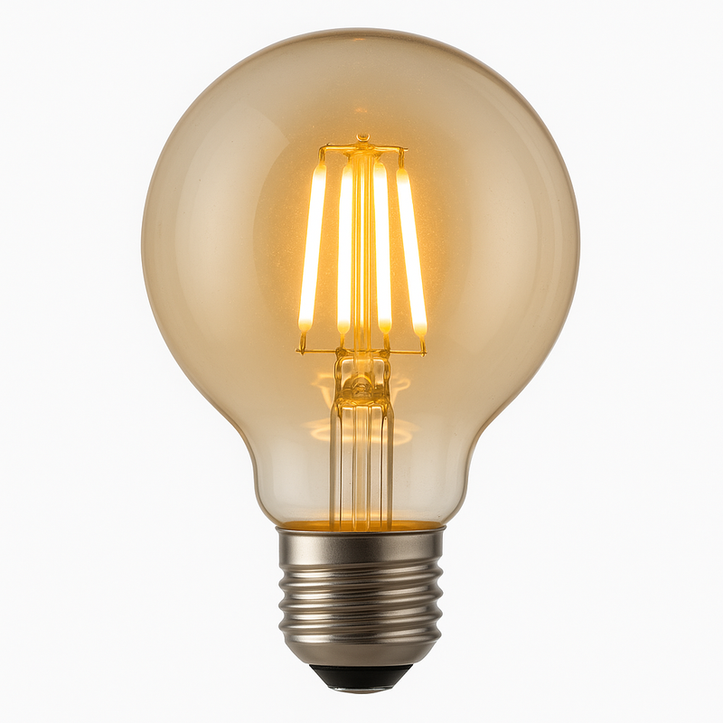 Lâmpada LED Filamento Globo Âmbar