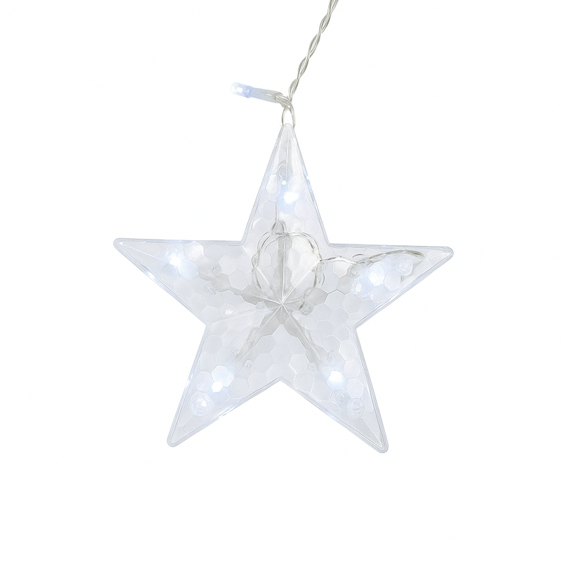 Cascata 138 LEDs Estrela 8 Funções