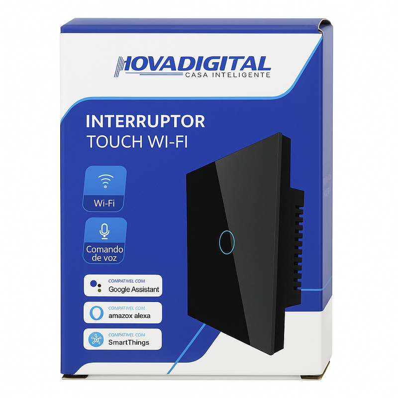 Interruptor Touch Wi-Fi Preto