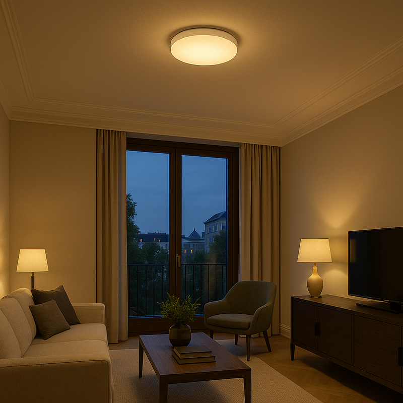 Painel LED 2 em 1 Redondo 18W 3000K