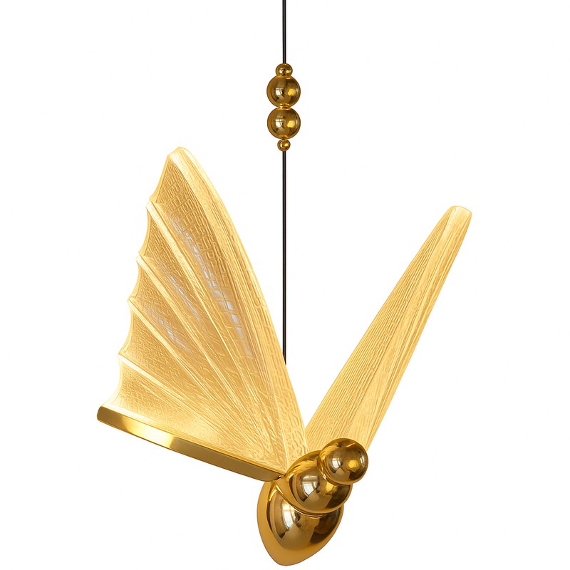Pendente Borboleta 6W 3000K Dourado