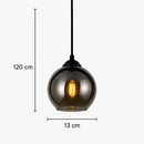 Pendente Globo Esfera Fumê