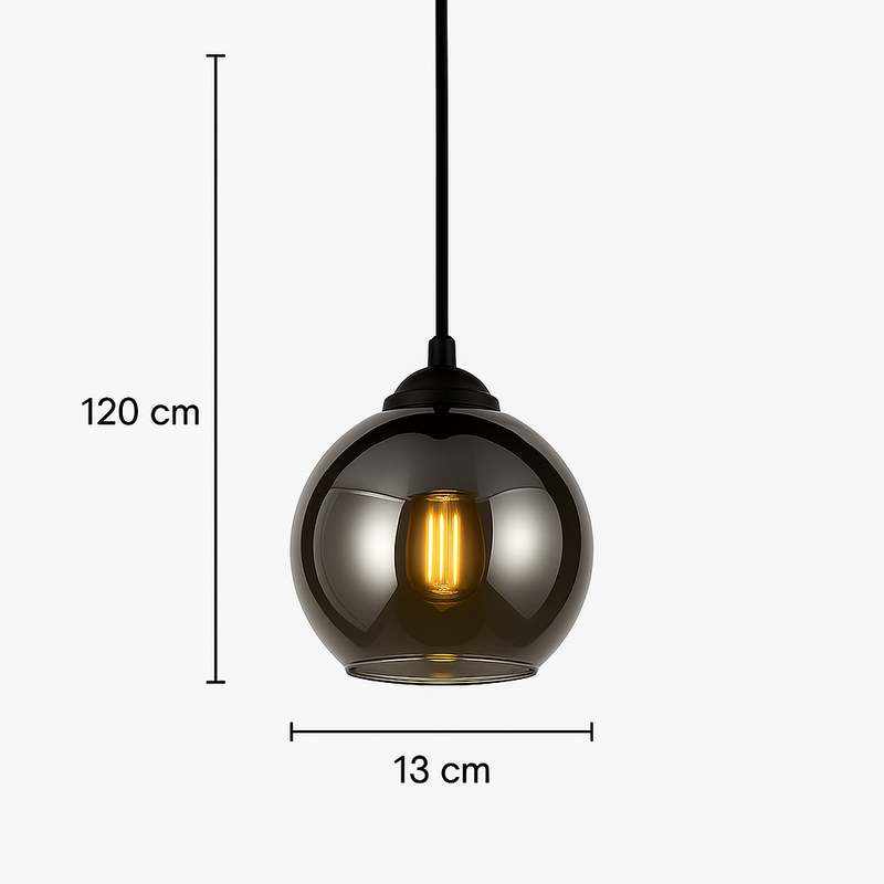 Pendente Globo Esfera Fumê