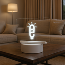 Luminária LED 3D Tipo Lousa