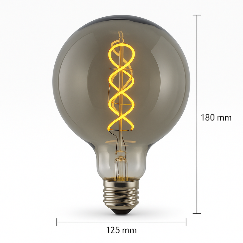 Lâmpada Filamento LED Globo Fumê