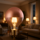 Lâmpada Filamento LED Defletora Gold Rose