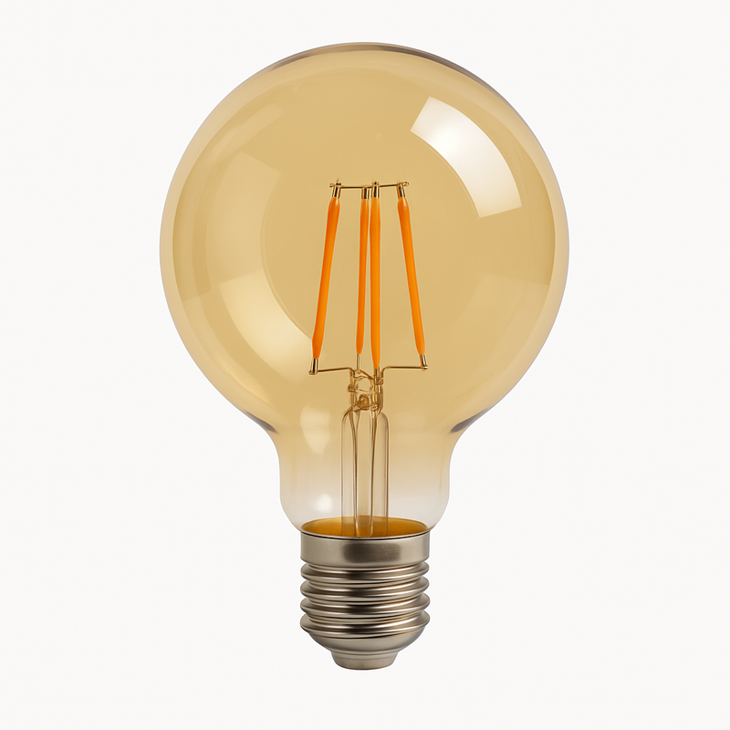 Lâmpada LED Filamento Globo Âmbar