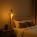 Lâmpada Filamento LED Coração Âmbar