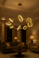 Lustre Circelt II Dourado - 3000k e 66W