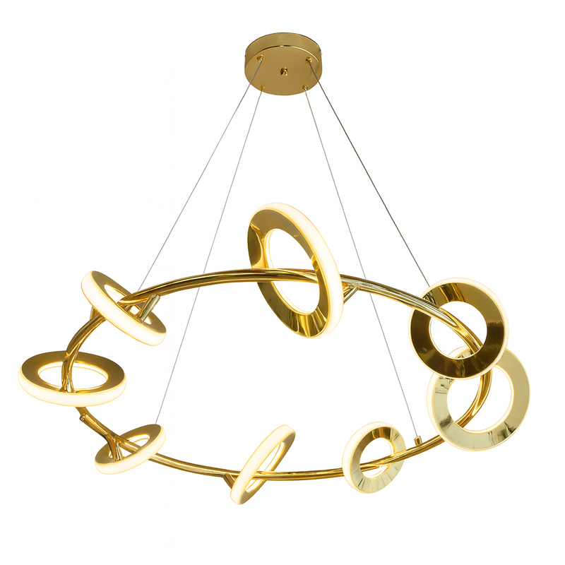 Lustre Circelt II Dourado - 3000k e 66W