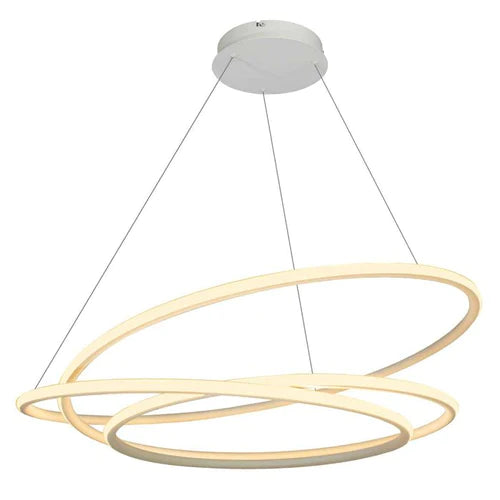 Lustre Pendente Espiral Anéis de LED 88W para Pé Direito Duplo