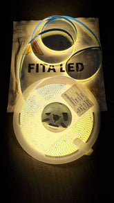 Fita Led Cob Branco Quente - Ligação direta em 127V