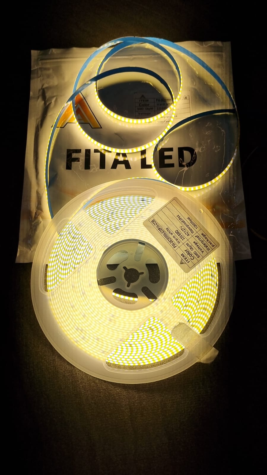 Fita Led Cob Branco Quente - Ligação direta em 127V