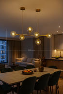 Pendente Luminária Molecular Dourada LM-005