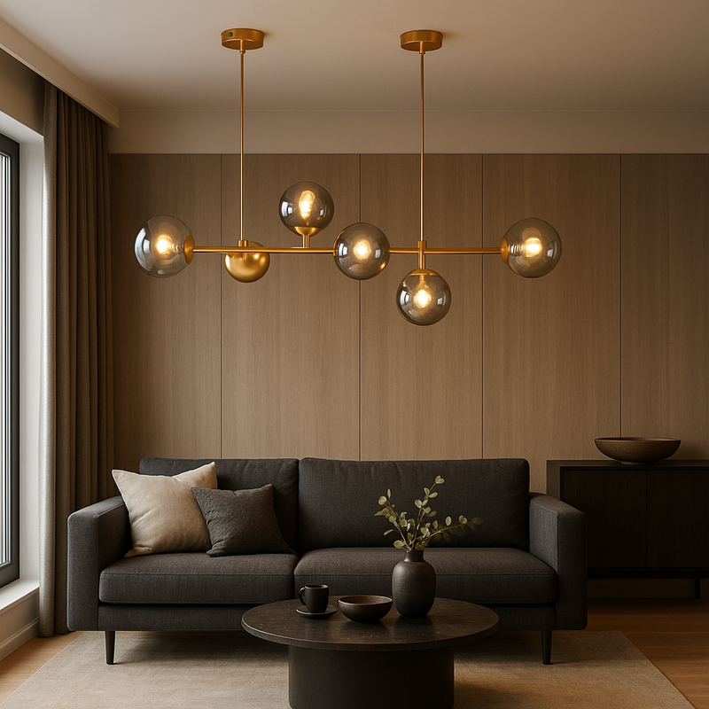 Pendente Luminária Molecular Dourada LM-005