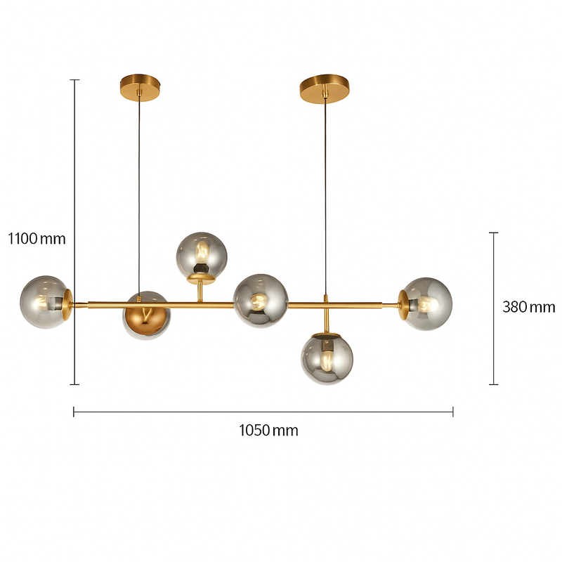 Pendente Luminária Molecular Dourada LM-005
