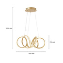 Pendente Dourado 3 Cores LP-024D