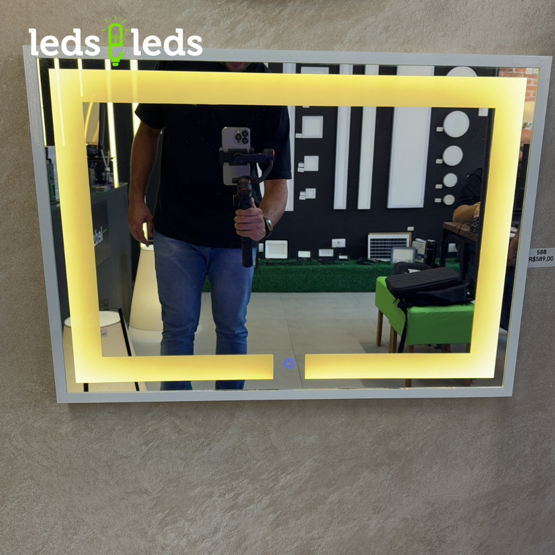 Espelho Retângulo com Led e Touch