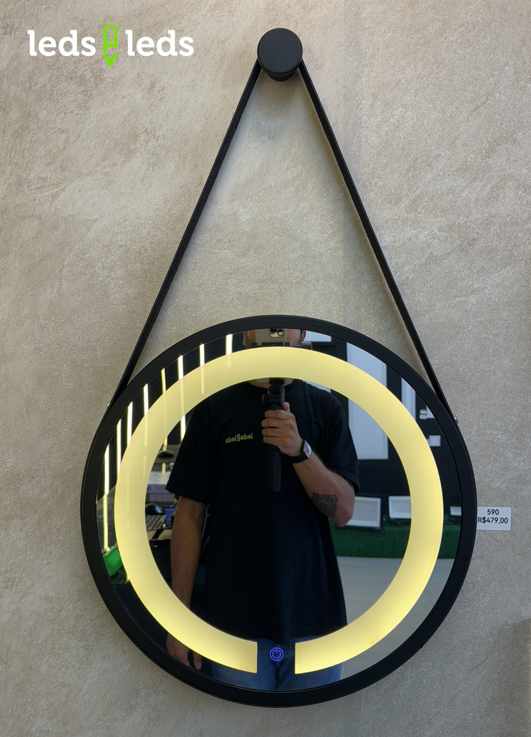 Espelho Redondo com Led e Touch