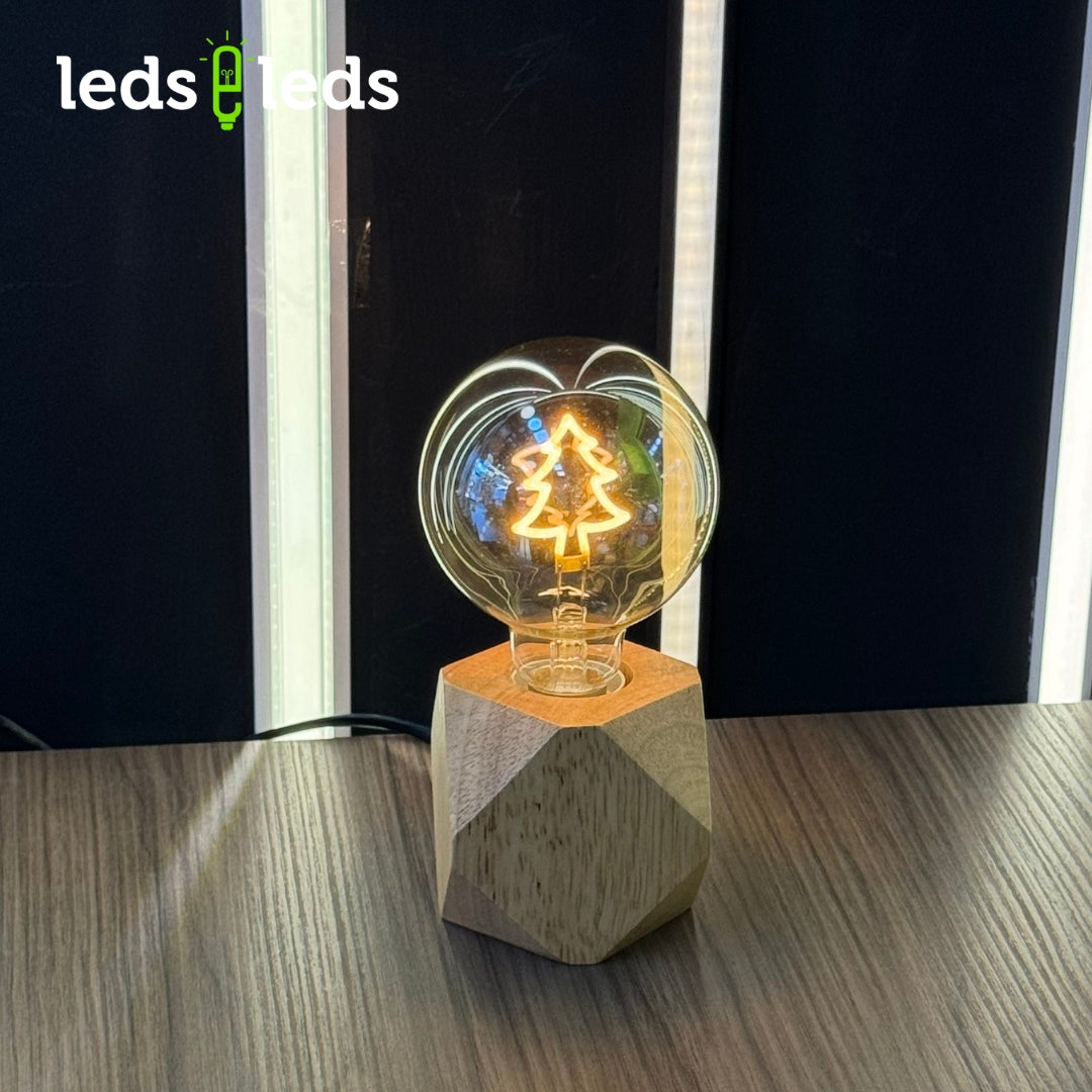 Luminaria Abajur Parte Madeira Twist 4w - 360lm