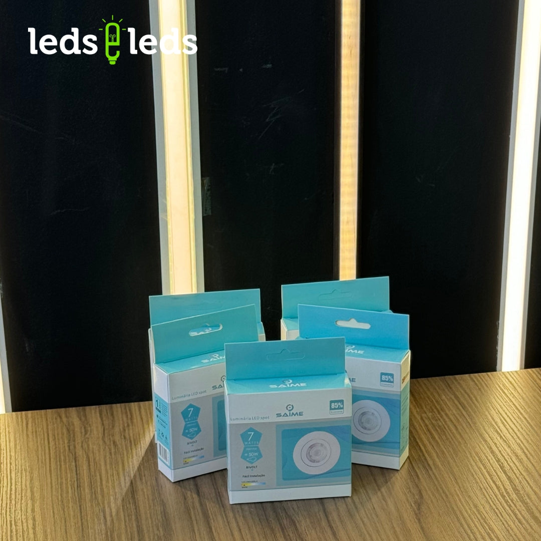Luminária Spot Led Luz Amarela 7w - 500lm