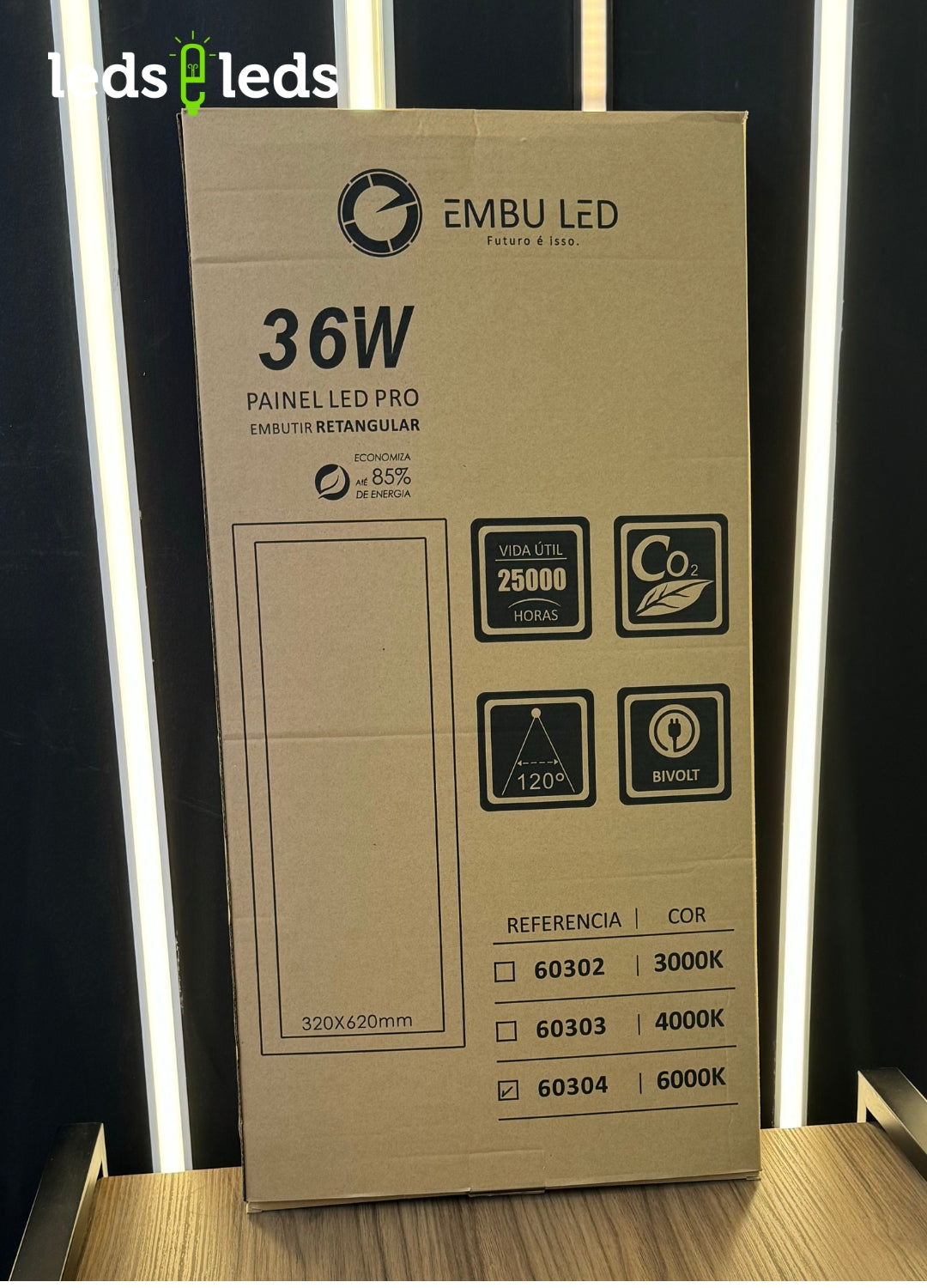 Painel de Led 32x62 cm