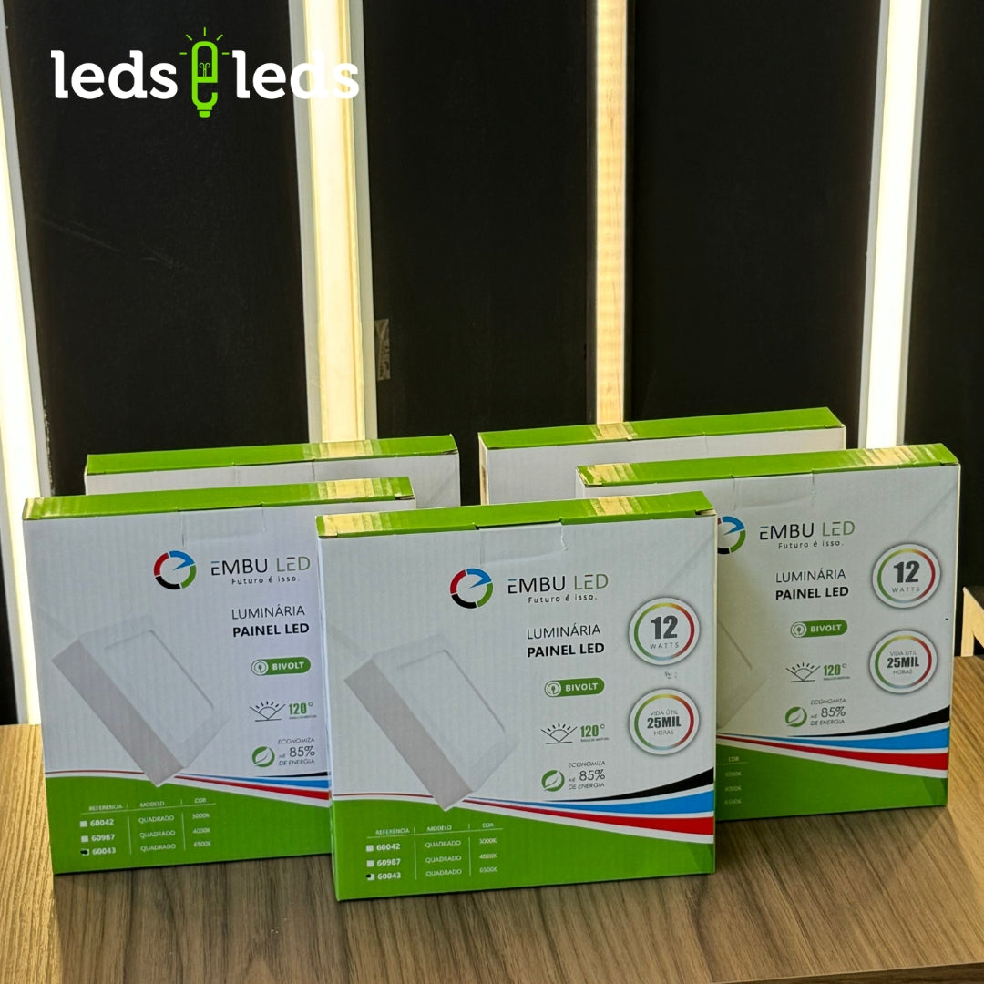 Painel de Led Quadrado 12w