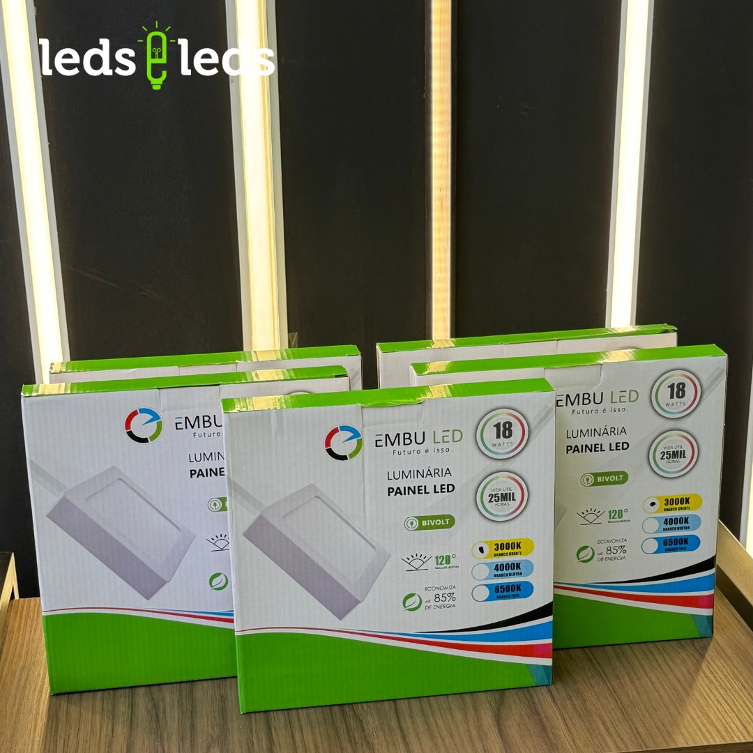 Luminária Led Quadrada 18w
